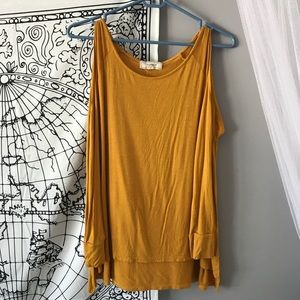Long sleeve cold shoulder top